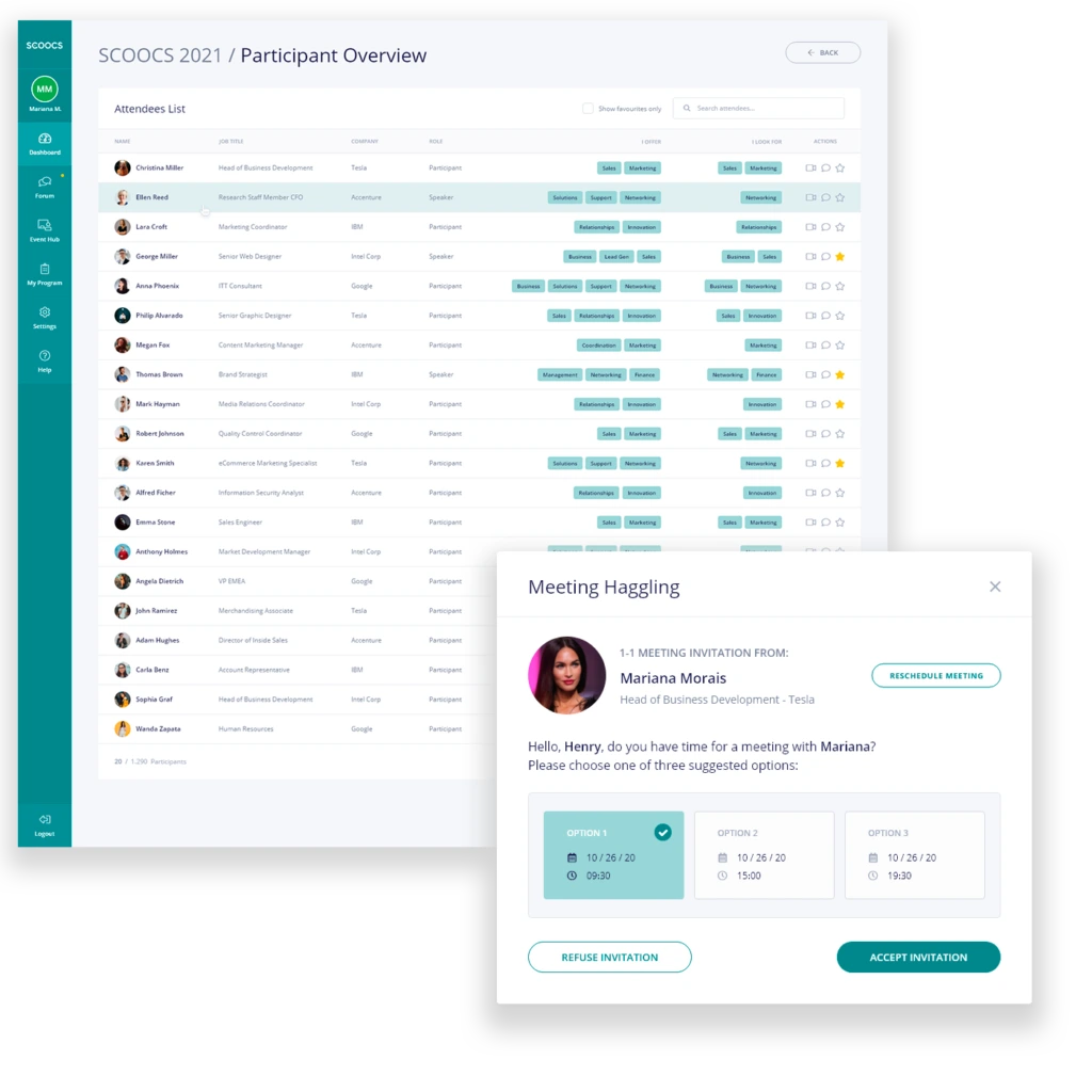 generación de leads mediante eventos virtuales. La imagen muestra herramientas para la generación de contactos en eventos en línea.